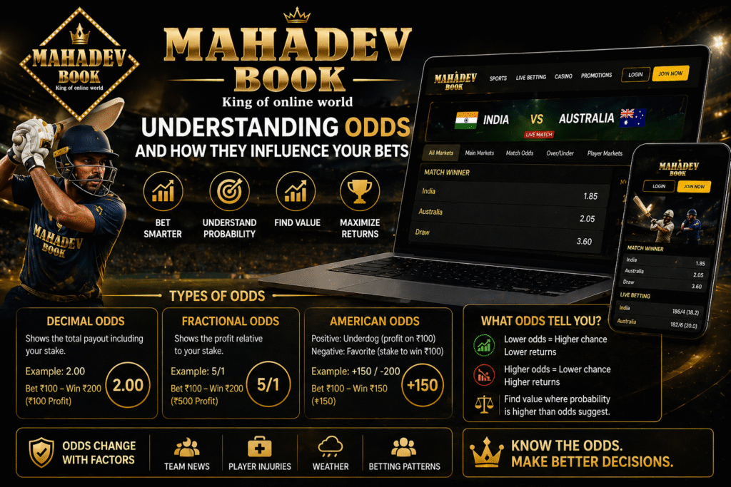 Understanding betting odds with examples of decimal fractional and live betting